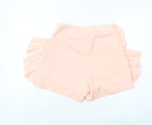 Fashion Union Womens Pink Culotte Shorts Size 8 Ruffle