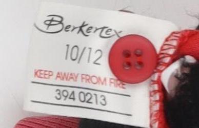Berkertex Women's Red Polo Shirt, Size 12, Short Sleeve