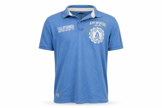 Apex & Woods Men's Blue 2XL California Polo Shirt