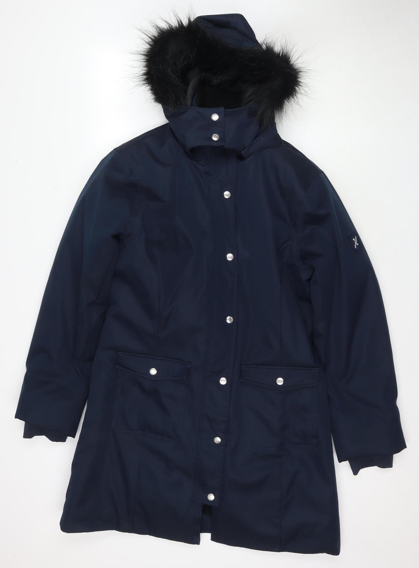 Harcour Women's Blue Parka XL Hooded Jacket