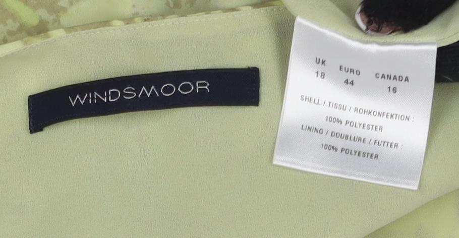 Windsmoor Women's Green Floral Sleeveless Blouse Size 16
