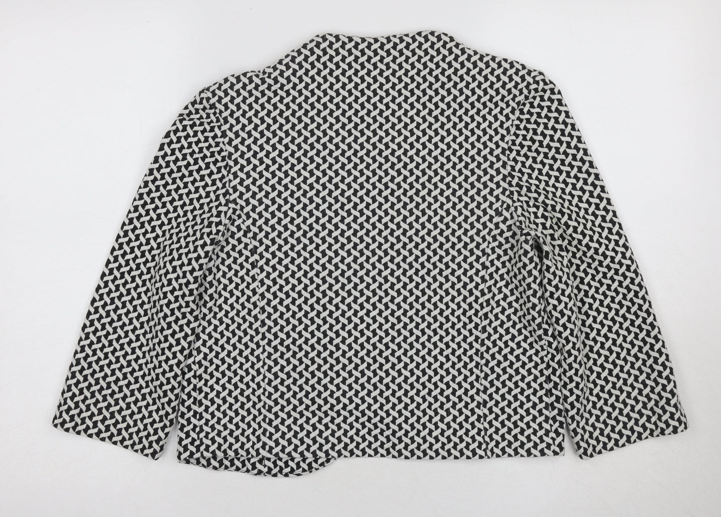 Phase Eight Women's Black Geometric Blazer Size 12
