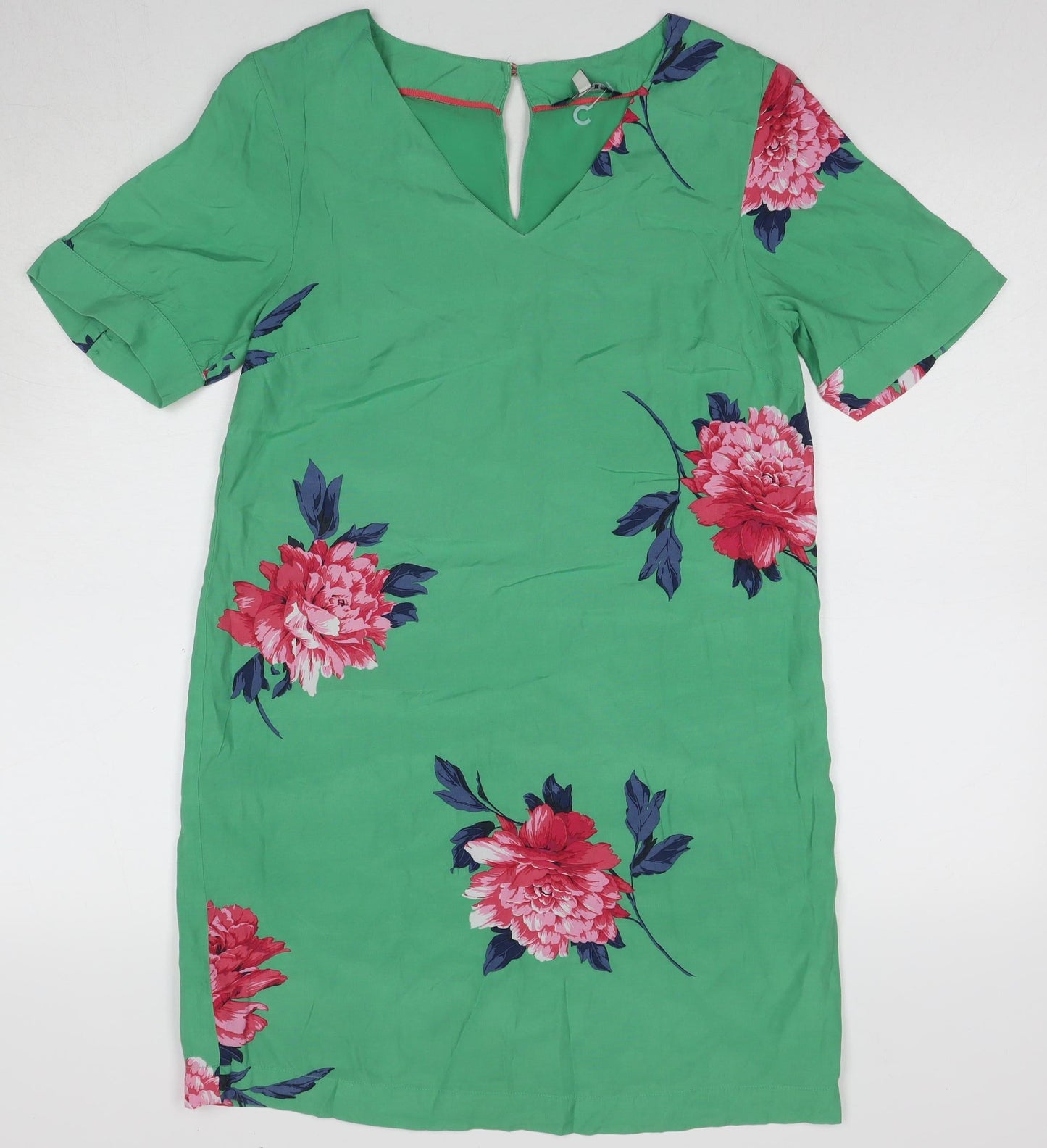 Joules Women's Green Floral Shift Dress, Size 8