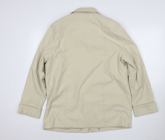 EWM Women's Beige Regular Fit Mid-Length Coat