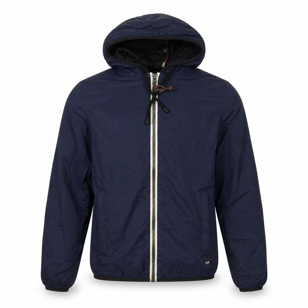 Trez Men's Blue Windbreaker Jacket S Hooded Casual