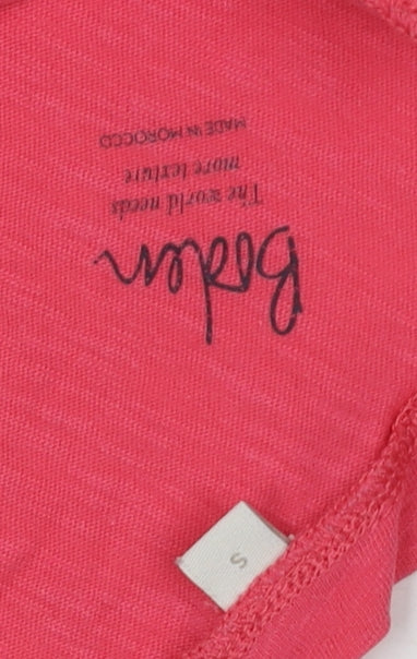 Boden Women's Pink Sleeveless V-Neck Cotton Tank
