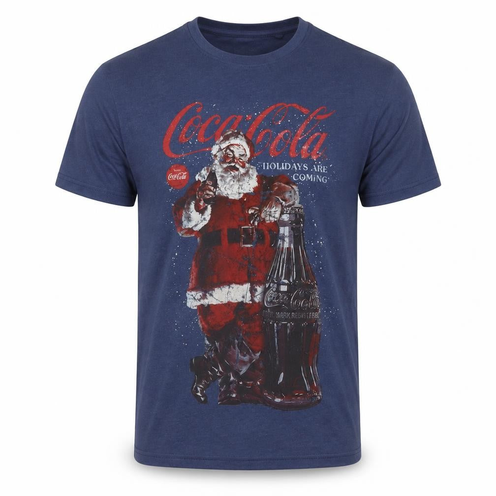 Mens UK Size S Coca-Cola Blue  Cotton Blend T-Shirt