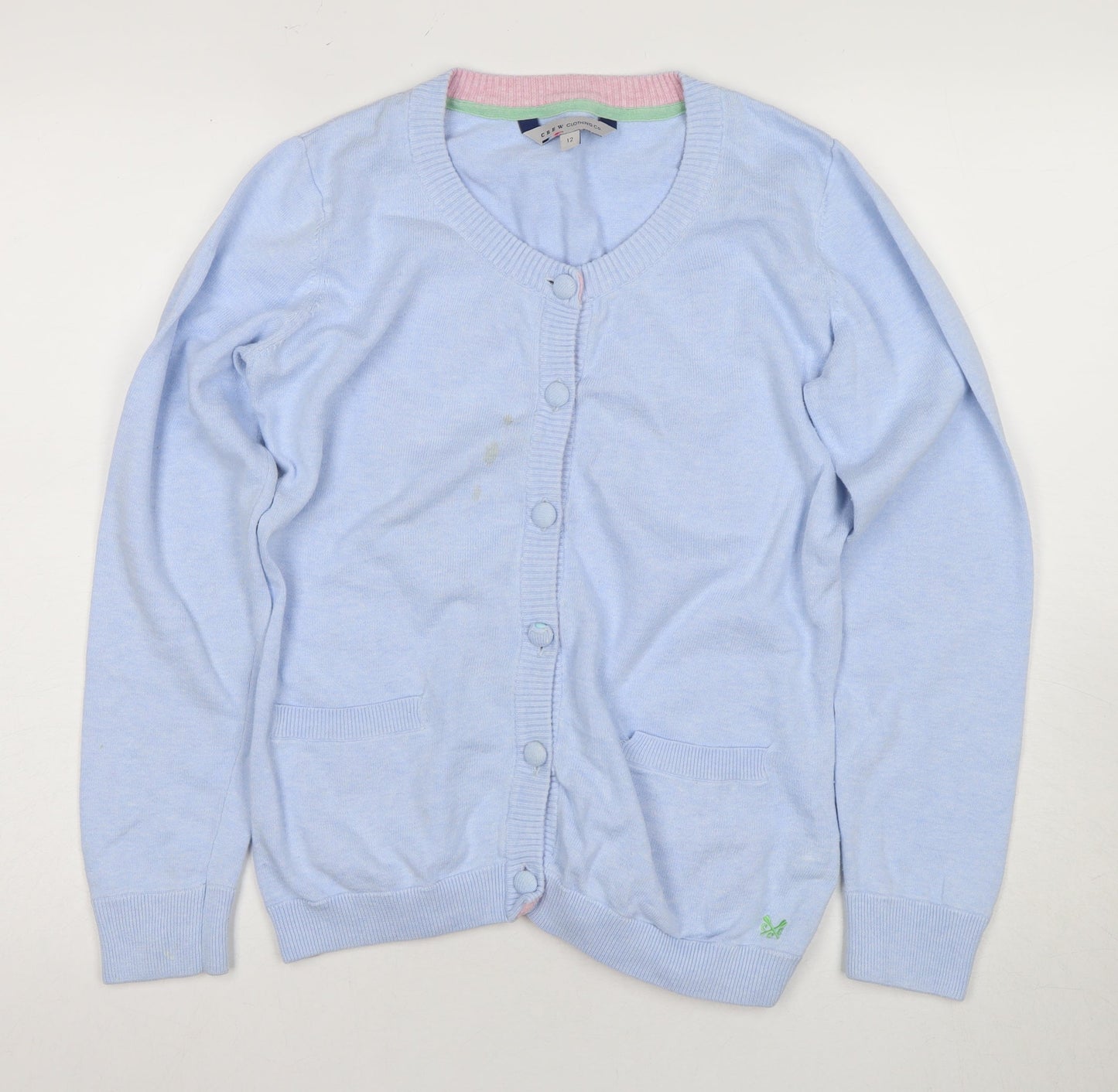 J.Crew Women's Blue Cardigan Size 12 Cotton Casual