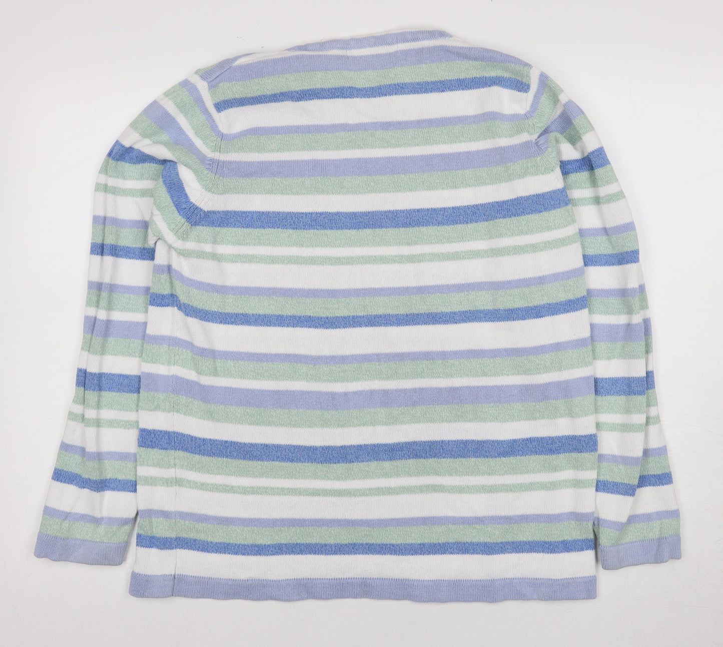Isle Women's Multicolour Large Striped V-Neck Pullover