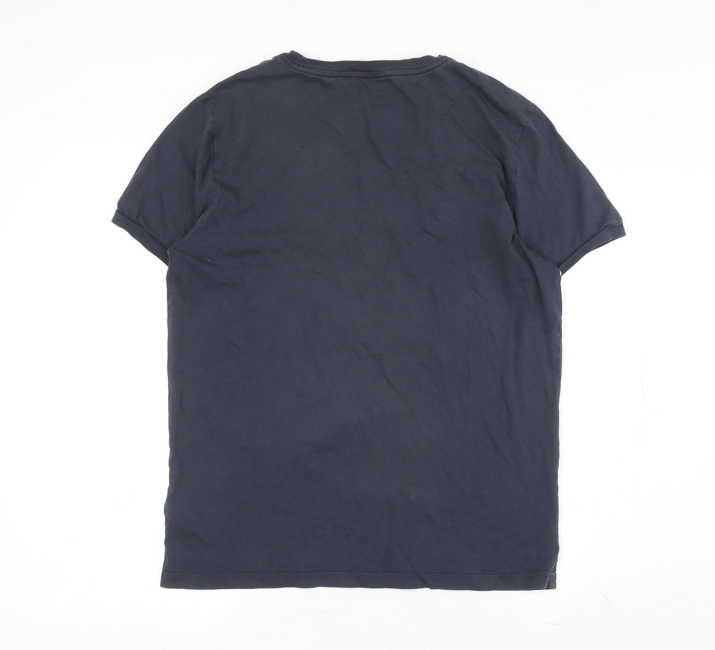 Tommy Hilfiger Men's Colourblock T-Shirt Medium Blue Beige