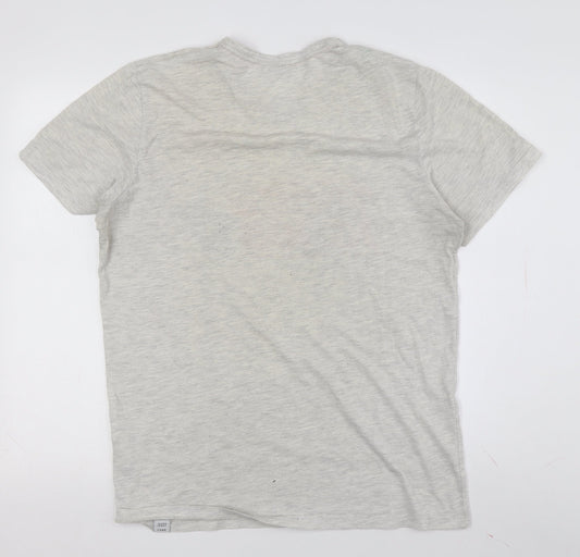 Jack & Jones Men's Grey Medium Graphic T-Shirt