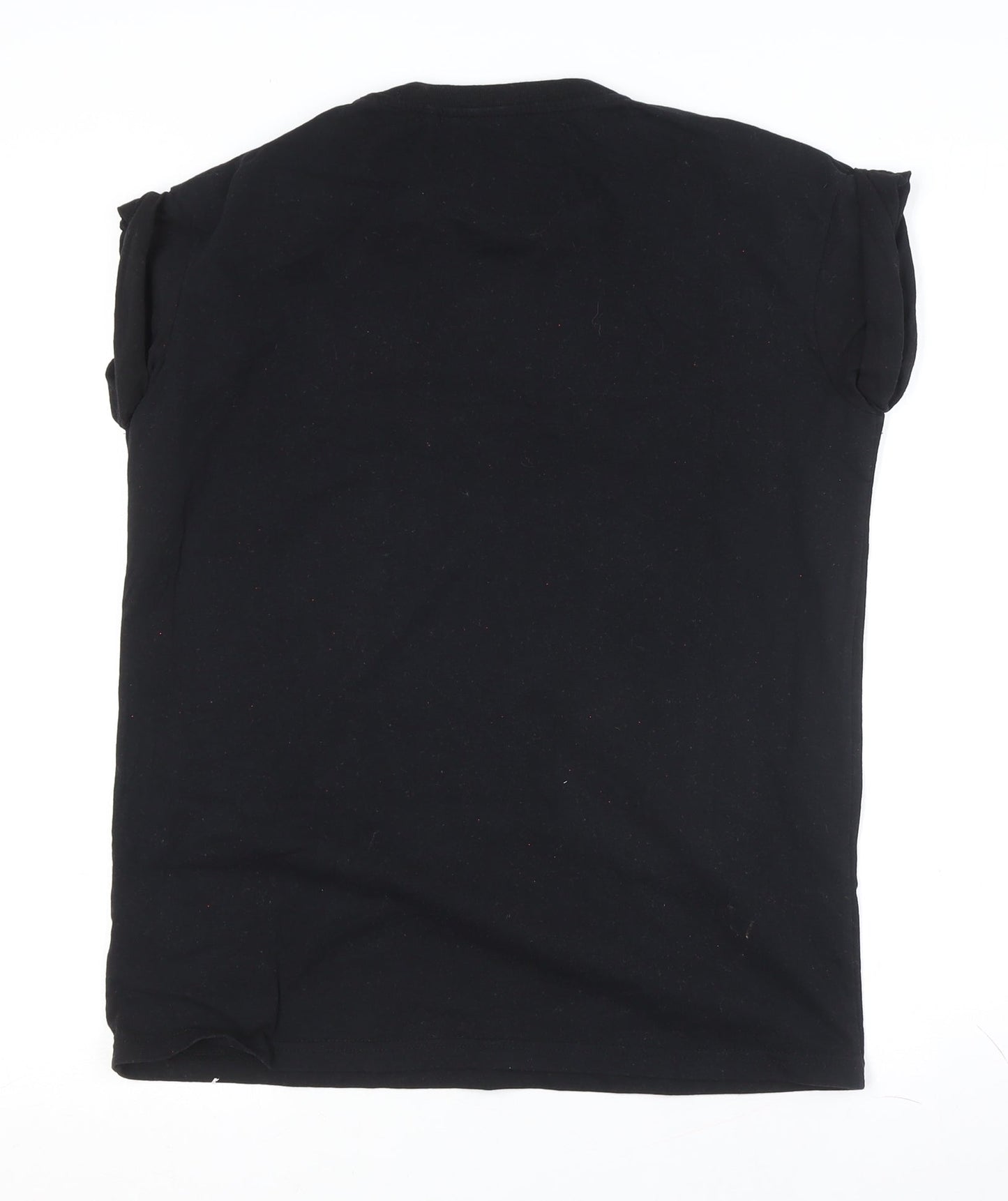 Coca-Cola Unisex Black T-Shirt - Size 10 Christmas Theme