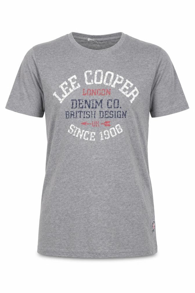 Mens UK Size S Lee Cooper Grey  Polyester Blend T-Shirt