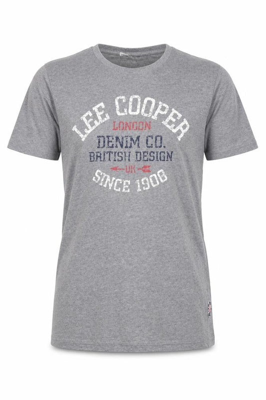 Mens UK Size S Lee Cooper Grey  Polyester Blend T-Shirt