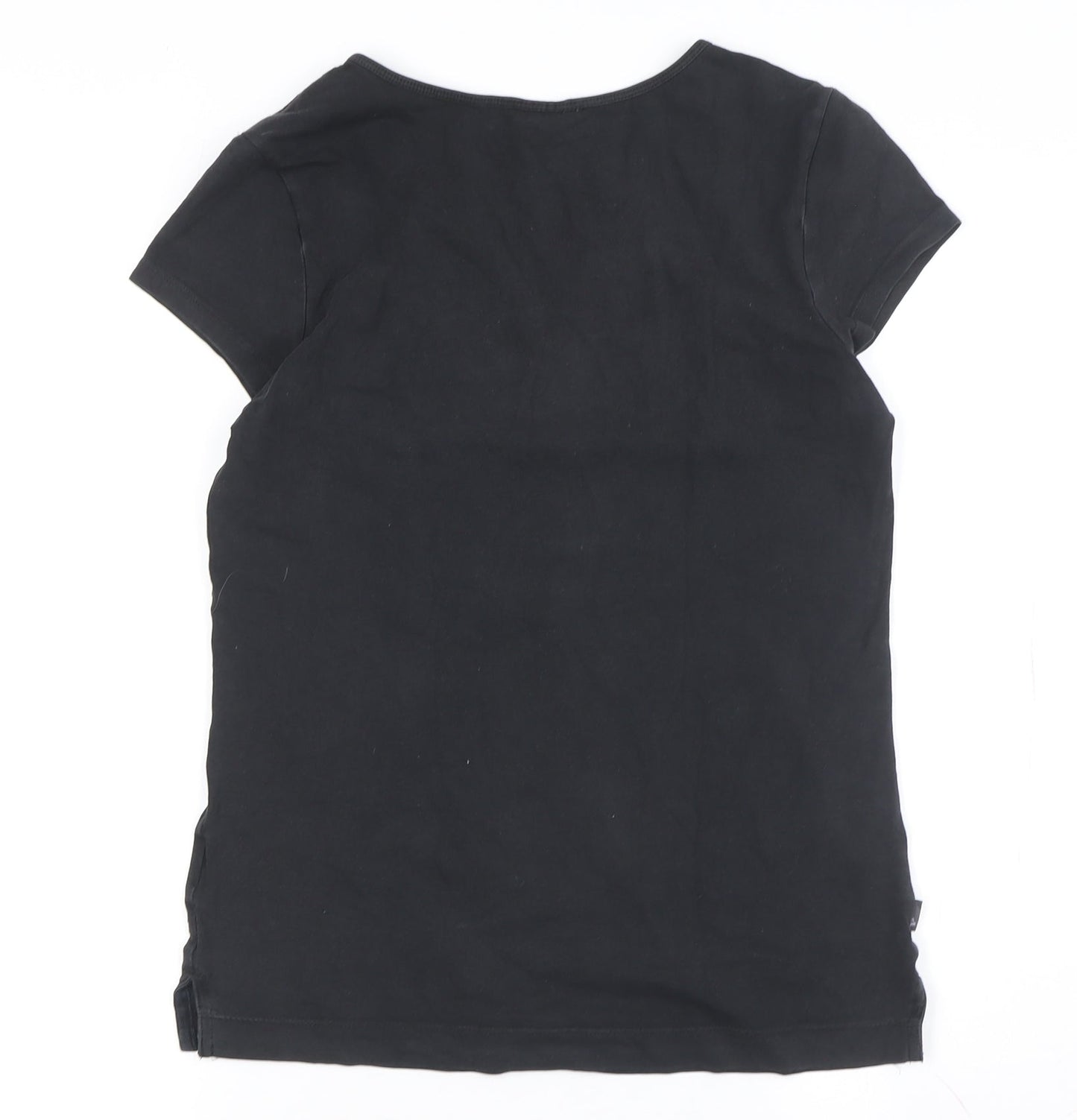 Adidas Women's Black V-Neck T-Shirt Size 12