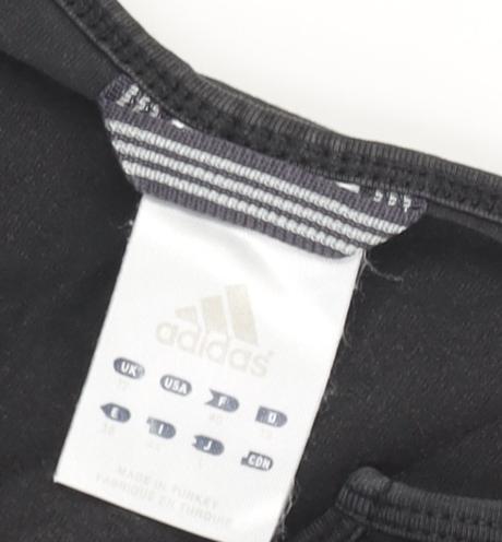 Adidas Women's Black V-Neck T-Shirt Size 12