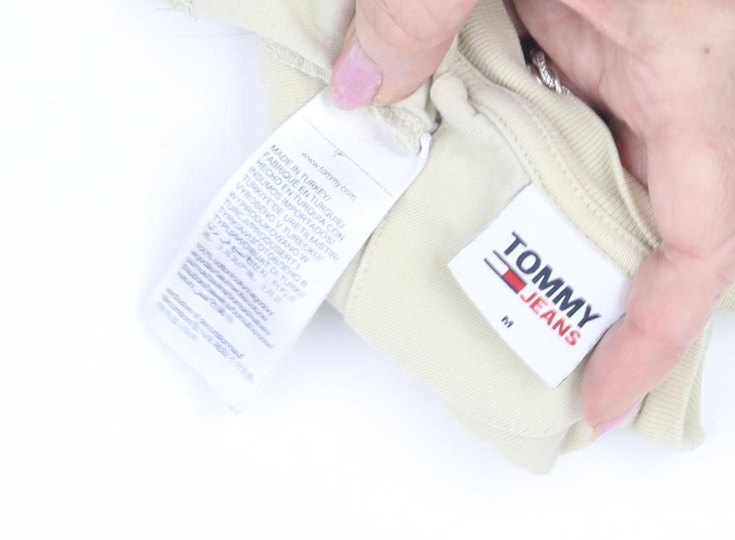 Tommy Jeans Men's Beige M Logo T-Shirt
