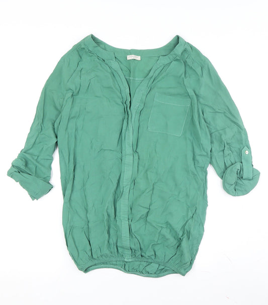 Sutherland Women's Green V-Neck Blouse Size M