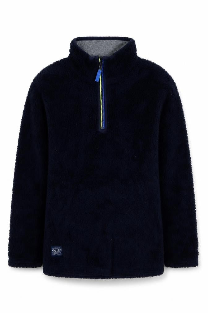 Joules Boys Black Fleece Sweatshirt, Size 158 - Cozy Winter Essential