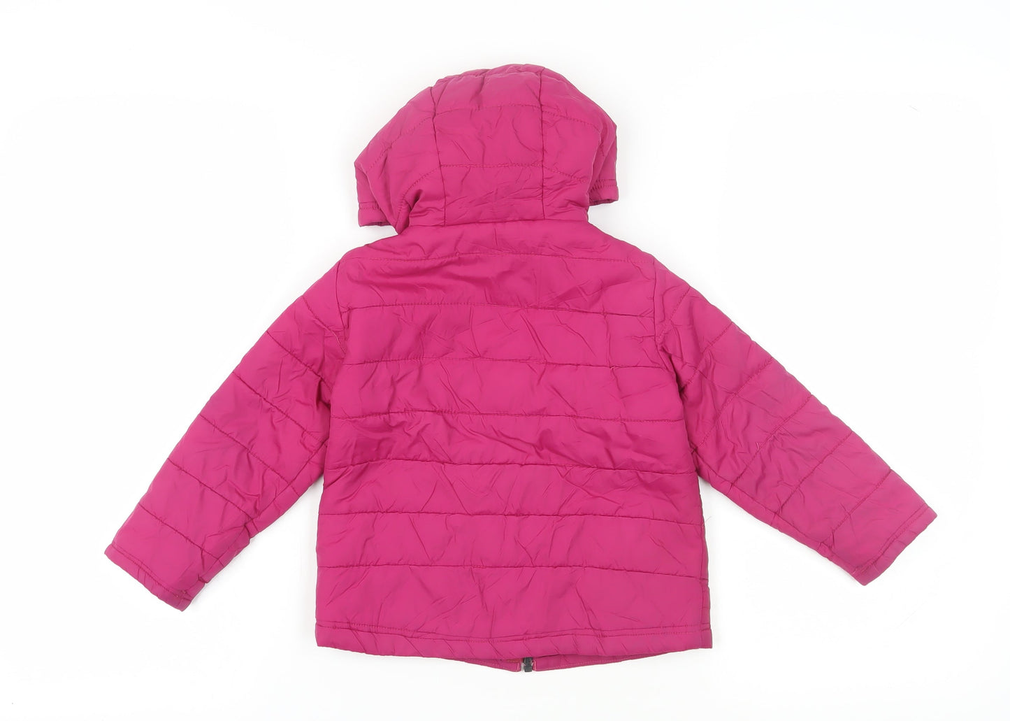 Freedom Trail Girls Pink Puffer Jacket 3-4 Years Hooded