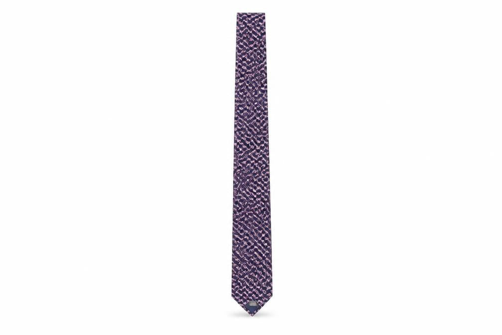 Marks & Spencer Men's Purple Animal Print Silk Tie