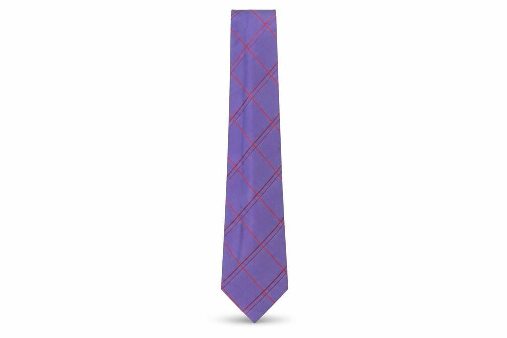 Daniel Hechter Purple Silk Men's Plaid Tie