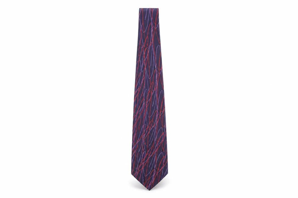 Frangi Men's Purple Silk Geometric Tie, One Size