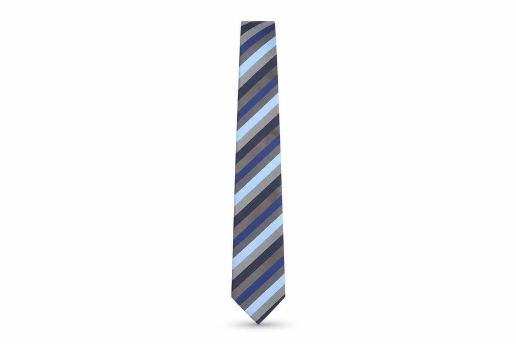 Marks & Spencer Men's Blue Striped Silk Tie