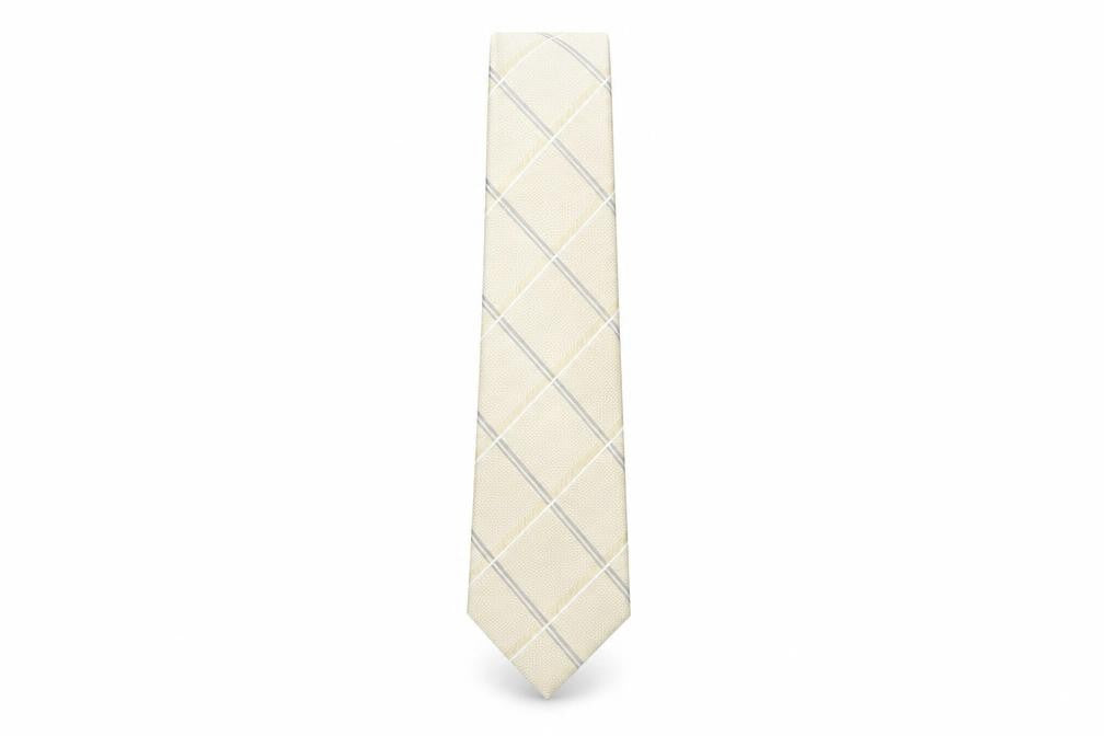 Blakes London Beige Check Silk Men's Tie