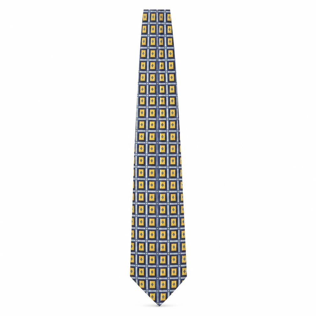 House of Fraser Geometric Silk Tie for Men - Multicoloured