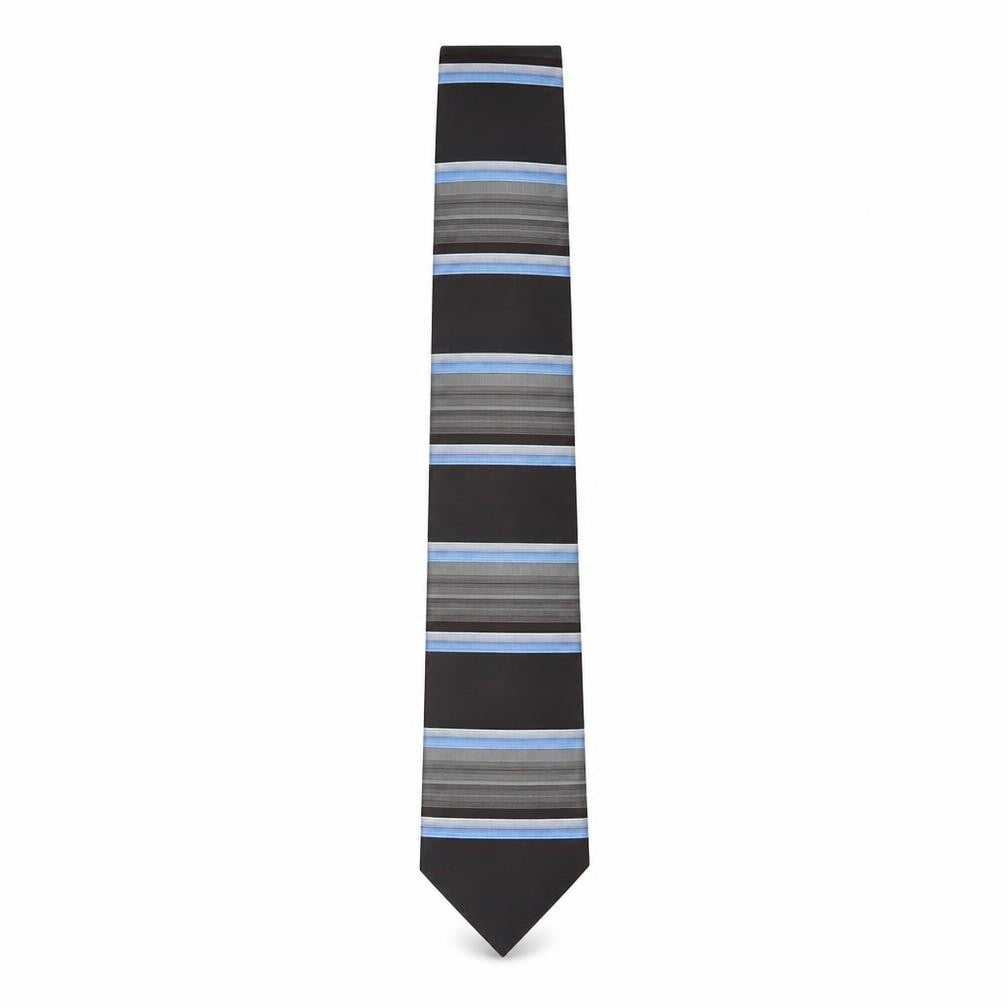 Berringer Menswear Silk Black & Blue Slim Tie