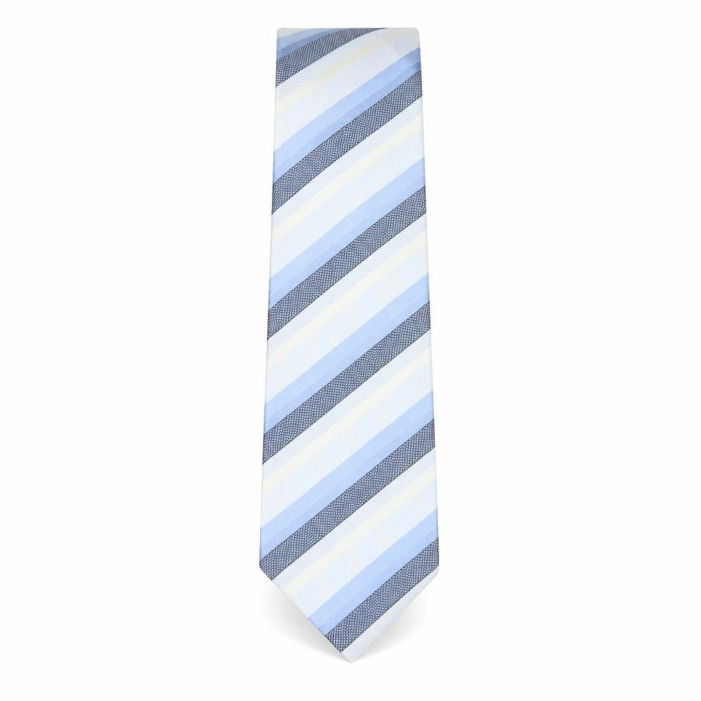 STVDIO Jeff Banks Blue Striped Mens Silk Tie