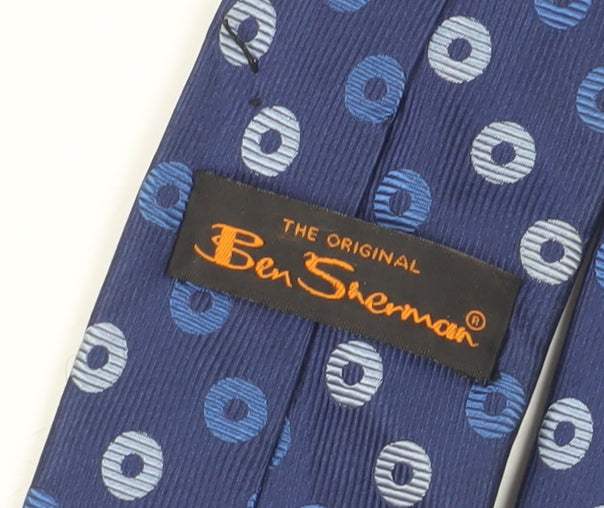 Ben Sherman Men's Blue Geometric Silk Tie