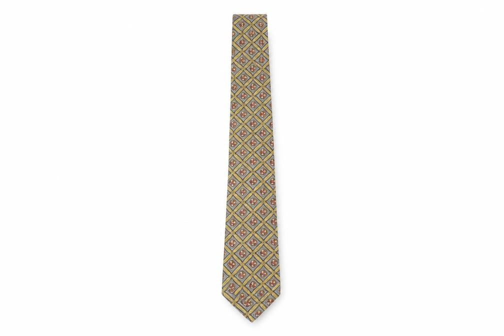 Austin Reed Men's Multicoloured Geometric Silk Tie