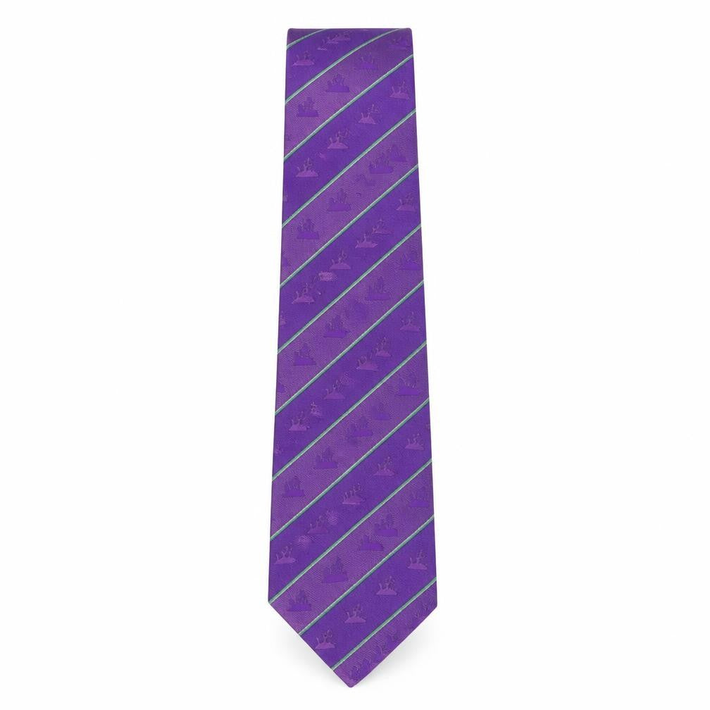 Aquascutum Men's Purple Striped Tie - One Size