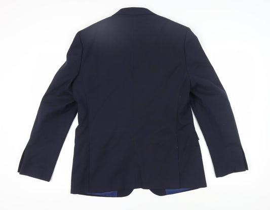 Burton Men's Blue Slim Suit Jacket 42 Regular Fit