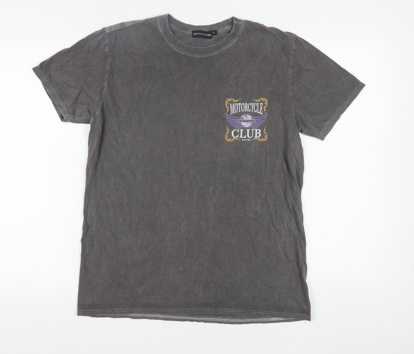 PrettyLittleThing Women's Grey T-Shirt, S, Casual Style