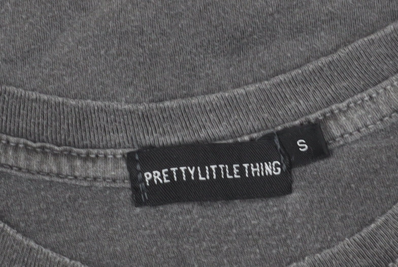 PrettyLittleThing Women's Grey T-Shirt, S, Casual Style