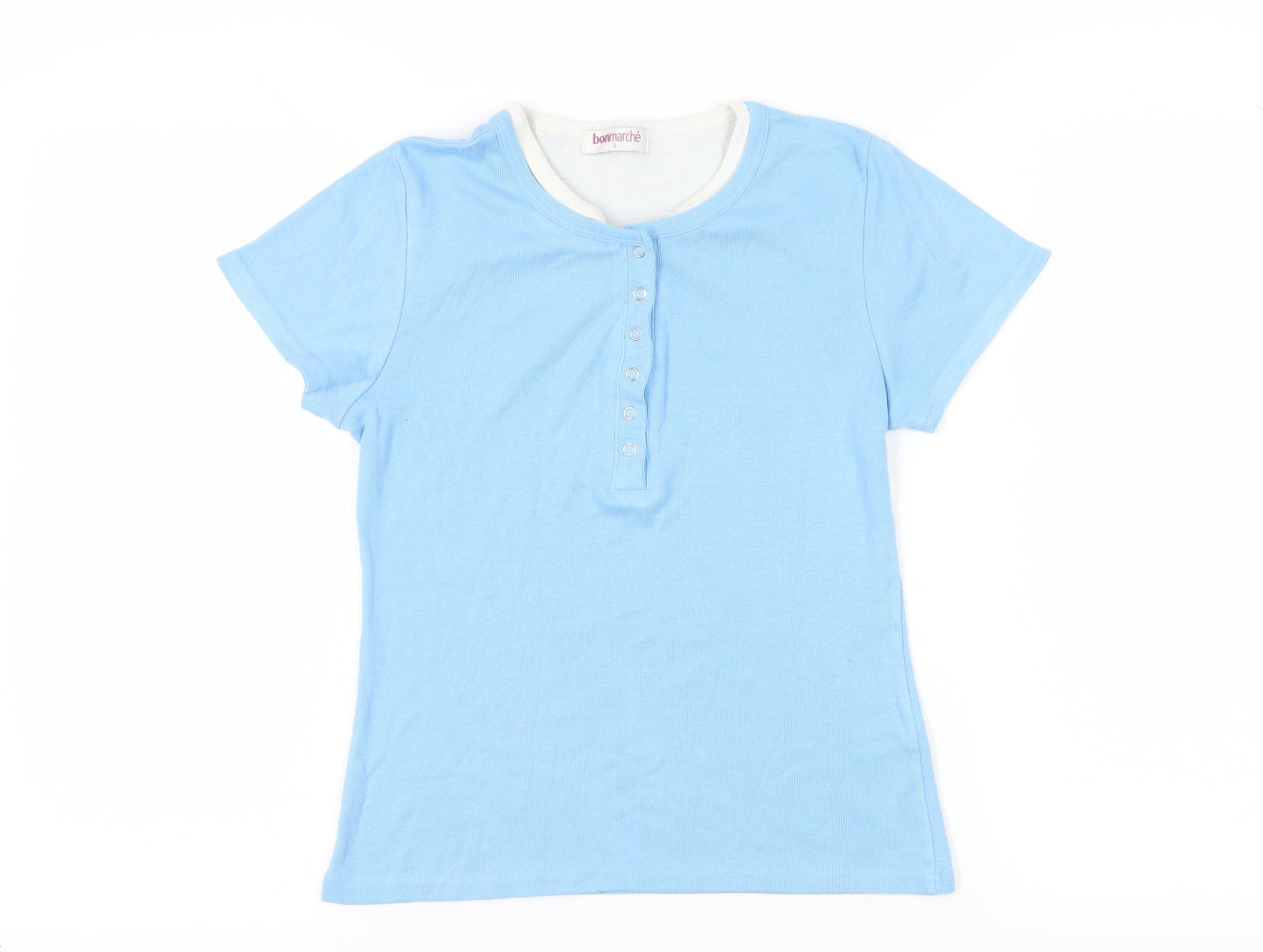 Bonmarché Women's Blue T-Shirt Size S Basic Style