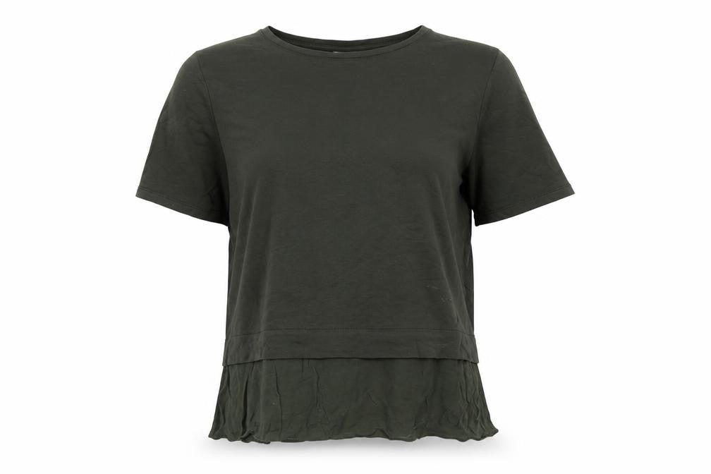 Womens UK Size 8 Oliver Bonas Green Viscose Blend T-Shirt