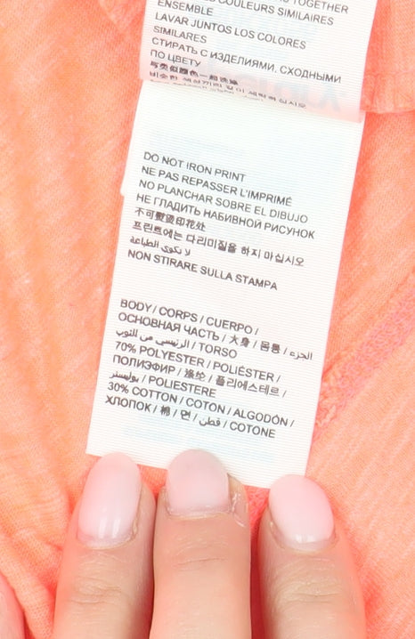 Superdry Women Orange XS Basic T-Shirt