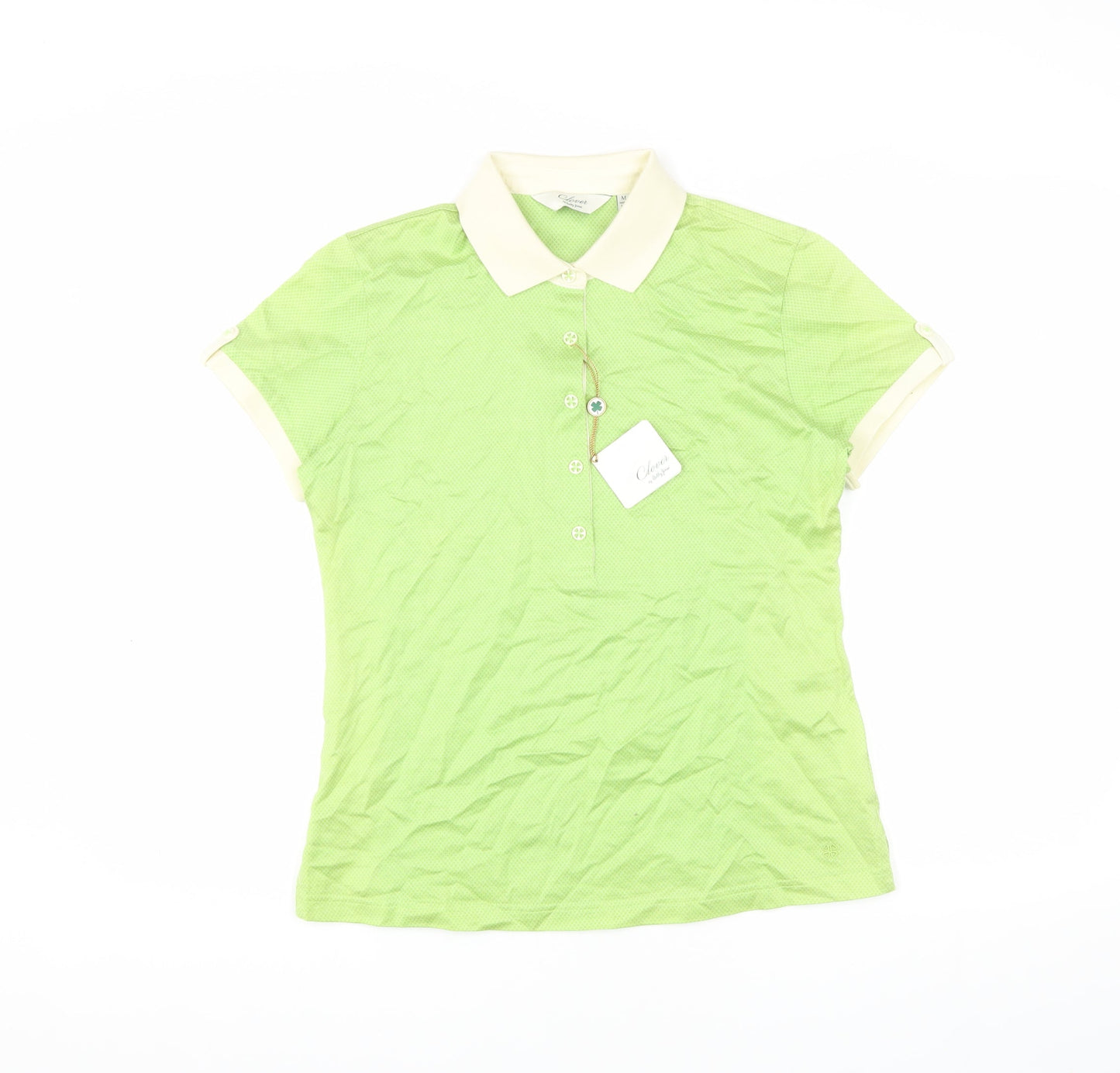 Clover by Bobby Jones Women's Green Polo, Medium
