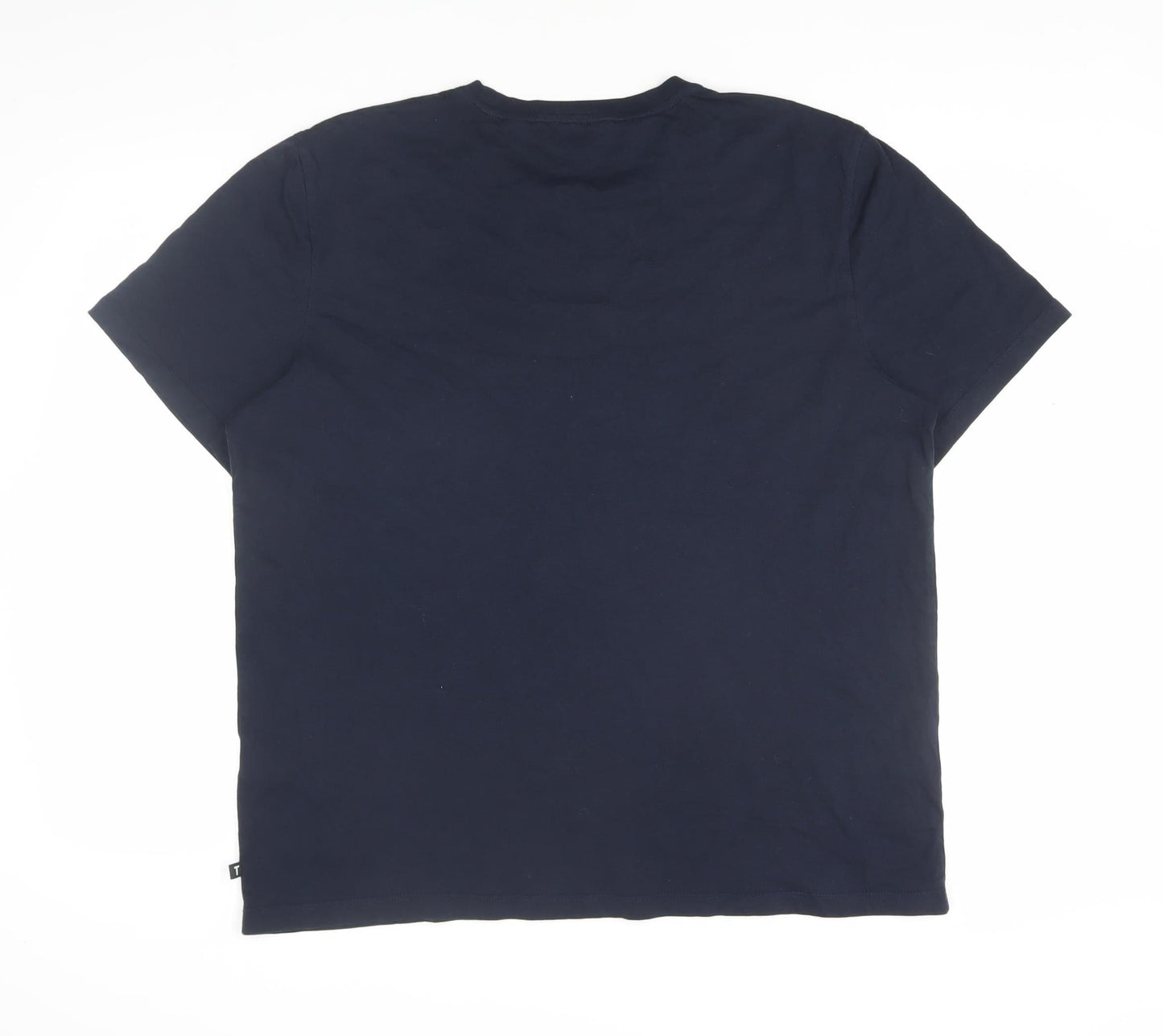 Ted Baker Men's Blue Logo T-Shirt, Size L, Crew Neck