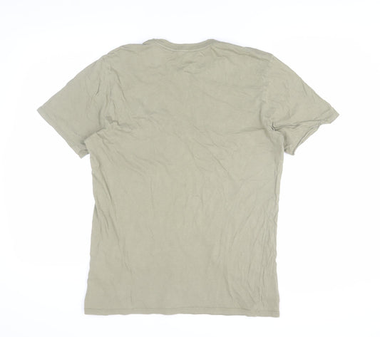 Nike Men's Green Athletic Fit Logo T-Shirt, Medium