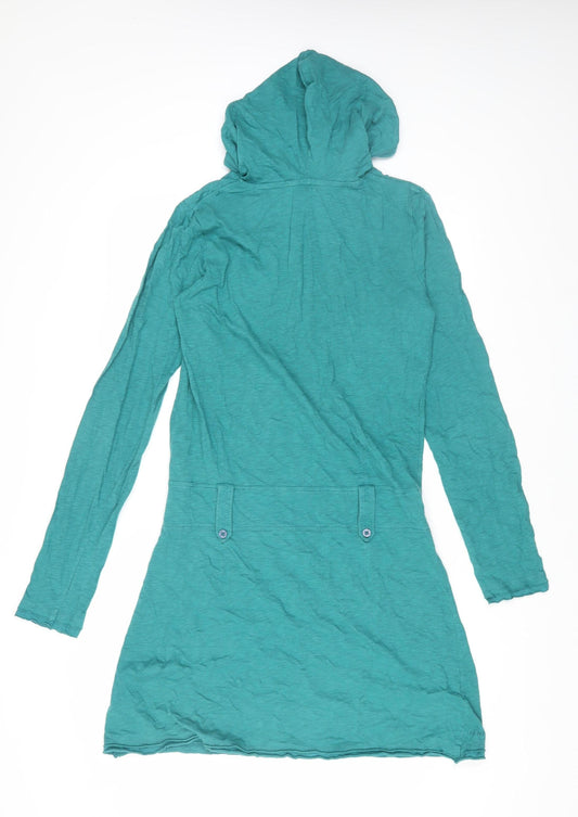 Fat Face Women's Green Hooded Shirt Dress Size 12