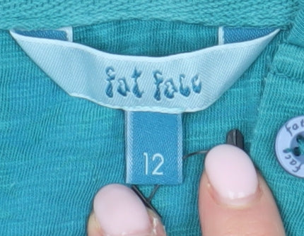 Fat Face Women's Green Hooded Shirt Dress Size 12