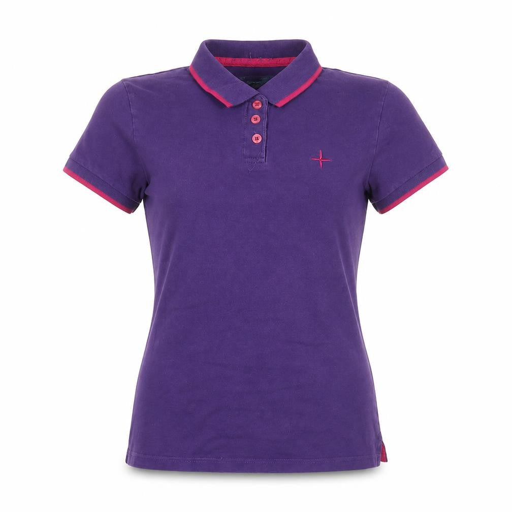 Womens UK Size 8 Mountain Warehouse Purple Cotton Blend Polo