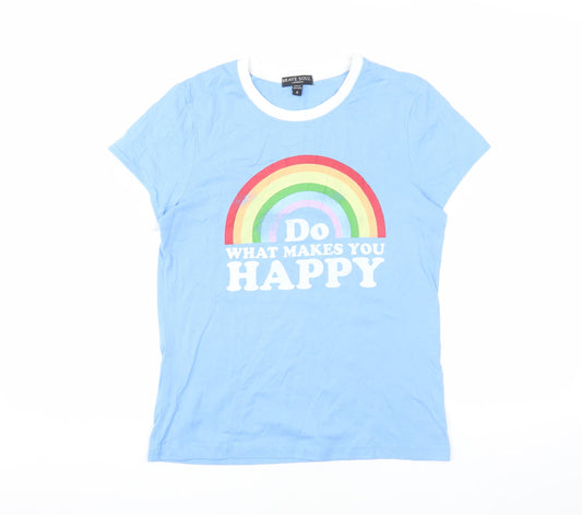 Brave Soul Women's Blue Ringer T-Shirt, Size S