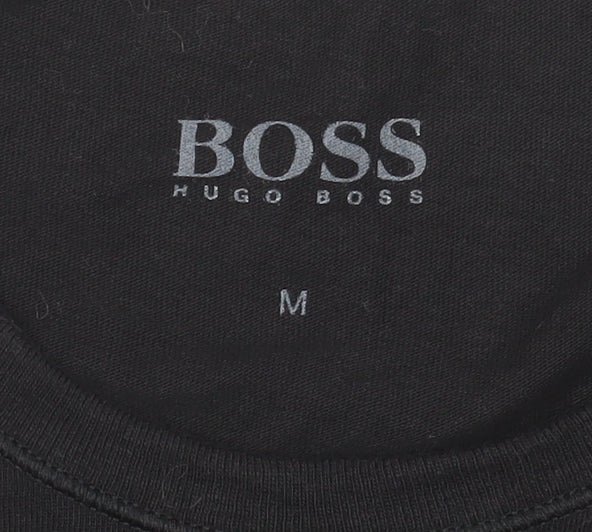 BOSS Men’s Black Medium Crew Neck Cotton T-Shirt