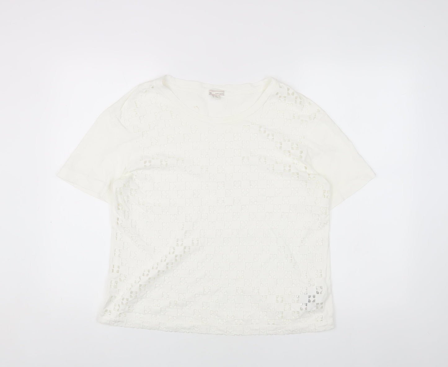 Gap Women's White T-Shirt, Size M, Crew Neck, Casual